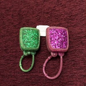 Bundle of 2 sparkly pocketback holders by bath and body works